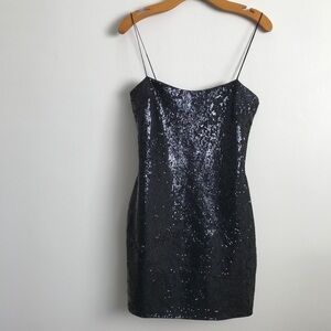 LIKELY WOMENS SEQUIN SHIFT DRESS NAVY MINI DISCO PARTY COCKTAIL 6